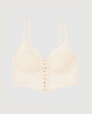 Women's La Senza Front-Close Top Bras Pearl | pNCVwg8i