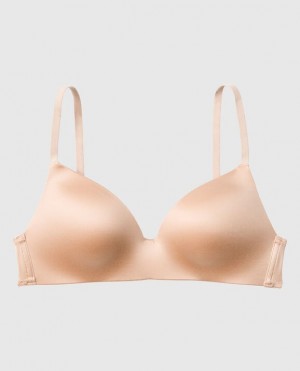 Women's La Senza Light Push Up Wireless Bras Rose Brown | kLqcSWOz