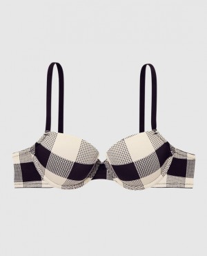 Women's La Senza Lightly Lined Demi Bras Festive Check | MABszYkz