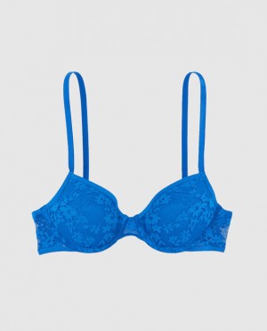 Women's La Senza Lightly Lined Demi Bras Deep Blue | nWzJS0IC