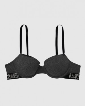 Women's La Senza Lightly Lined Demi Bras Black | jaIwEfmb