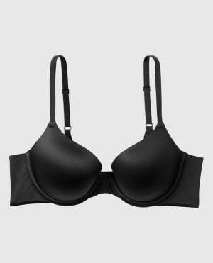 Women's La Senza Lightly Lined Demi Bras Black | KmQctlOG