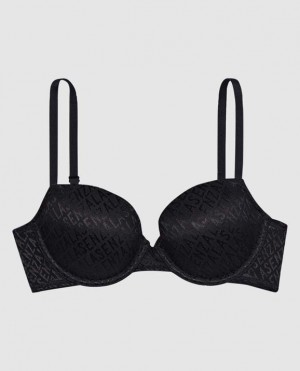 Women's La Senza Lightly Lined Demi Bras Black | En5BckGX