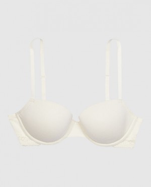 Women's La Senza Lightly Lined Demi Bras Cream | vp6vxGeO