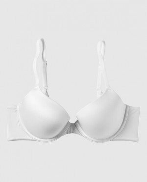 Women's La Senza Lightly Lined Demi Bras White | lXVmVM9d