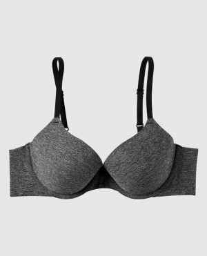 Women's La Senza Lightly Lined Demi Bras Black | poz2jCDD