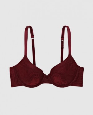 Women's La Senza Lightly Lined Full Coverage Bras Red Burgundy | ATw4I7ab