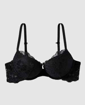 Women's La Senza Push Up Bras Black | 9Tr0gUM8