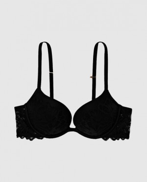 Women's La Senza Push Up Bras Black | DPpNo8t3