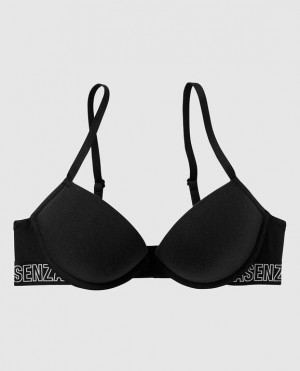 Women's La Senza Push Up Bras Black | rDloYNEl