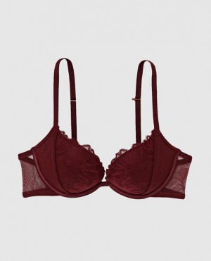 Women's La Senza Push Up Bras Red Burgundy | QI1QwXp9