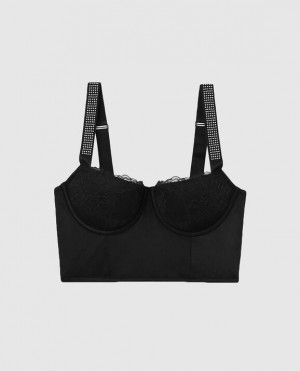 Women's La Senza Push Up Top Bras Black | ByMSiFsx