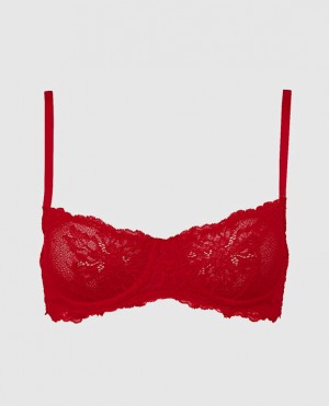 Women's La Senza Unlined Balconette Bras Red | fi7KBsUP