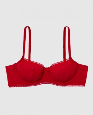 Women's La Senza Unlined Balconette Bras Red | UKhOgcnc