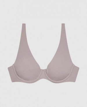 Women's La Senza Unlined Microfiber Bras Winterberry | lZWKYPVT