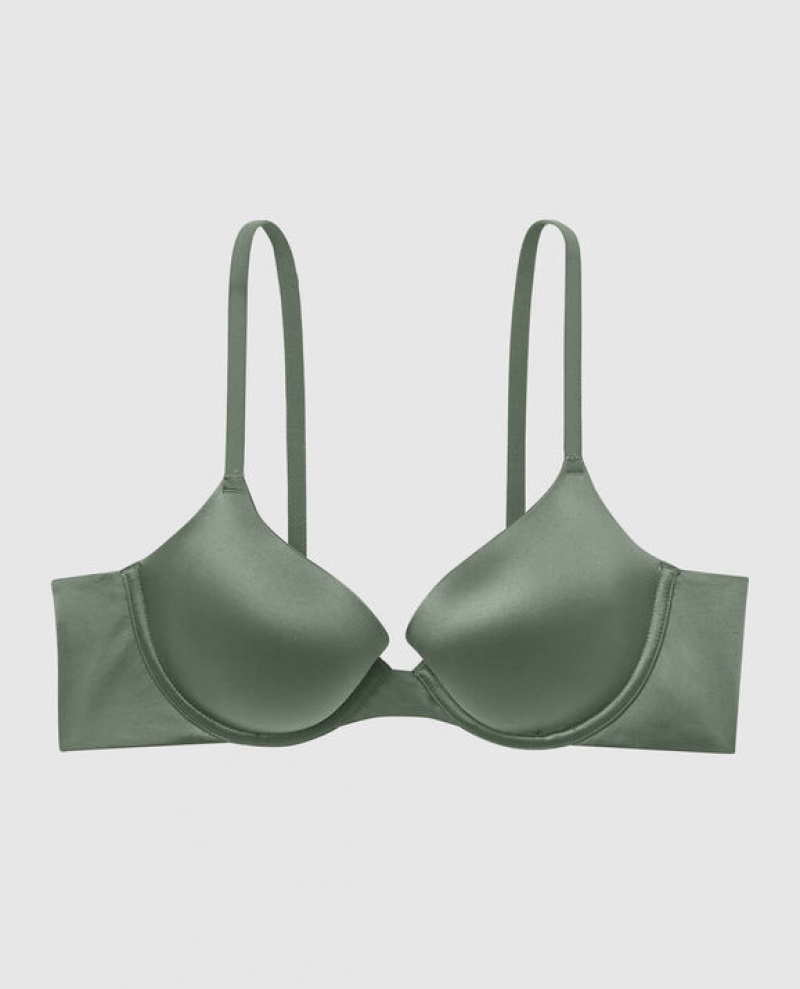 Women\'s La Senza Lightly Lined Demi Bras Dark Forest | 9fE5OTMR