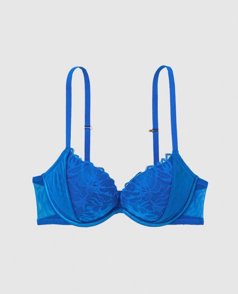 Women\'s La Senza Push Up Bras Deep Blue | E4XbA60u